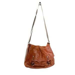 GAP Vintage Leather Messenger Bag Brown
